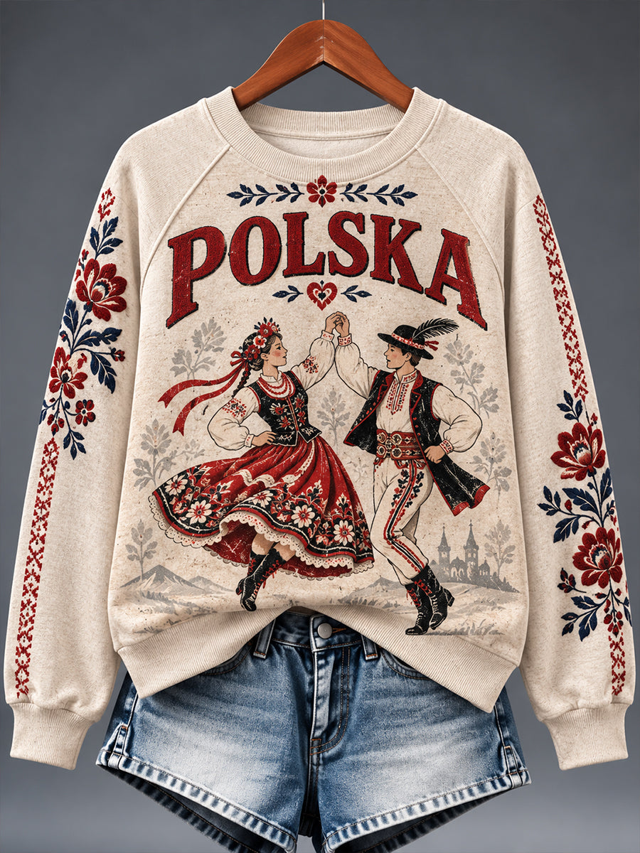 Damska bluza polska z rękawem raglanowym