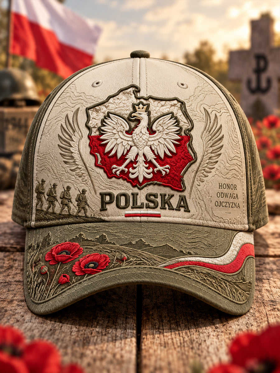 Czapka unisex z motywem kultury wojskowej Polski