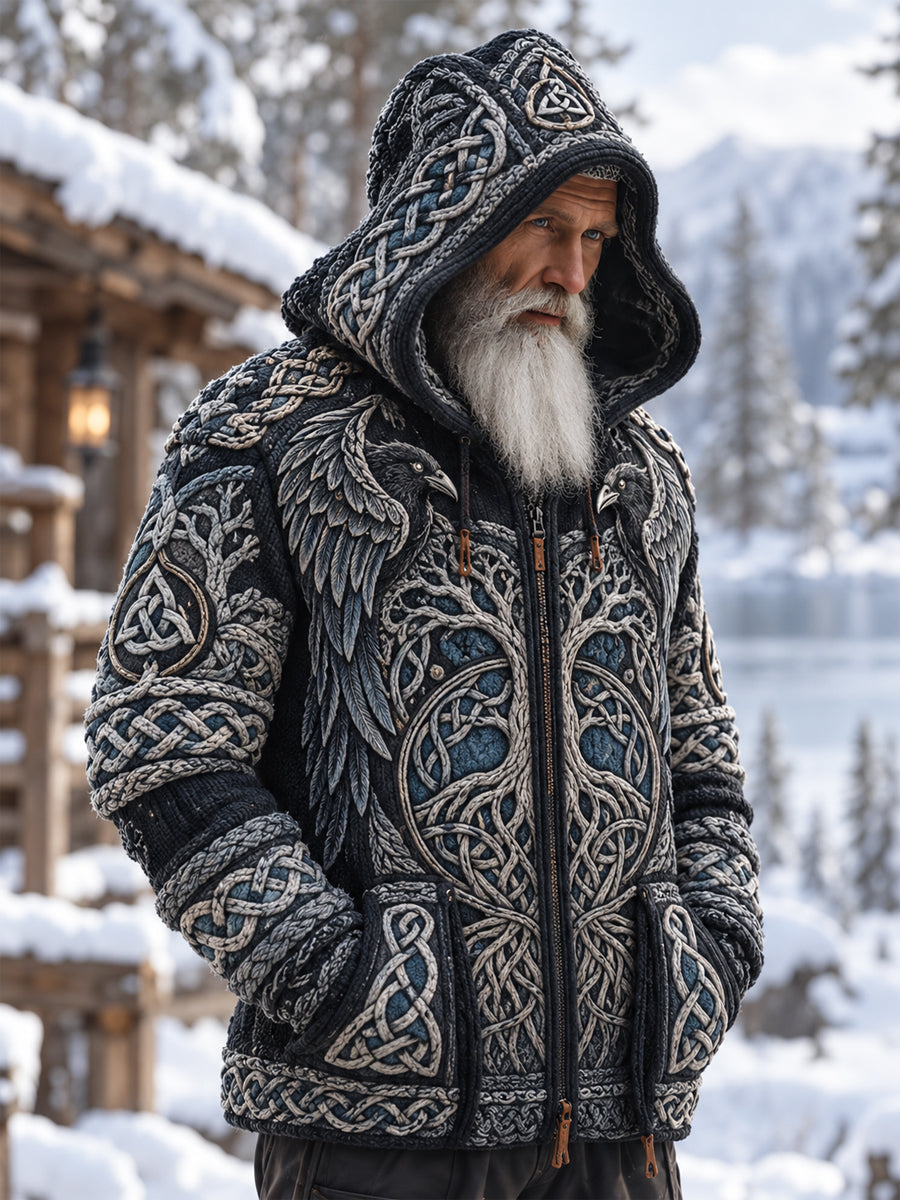 Męski sweter z kapturem Viking