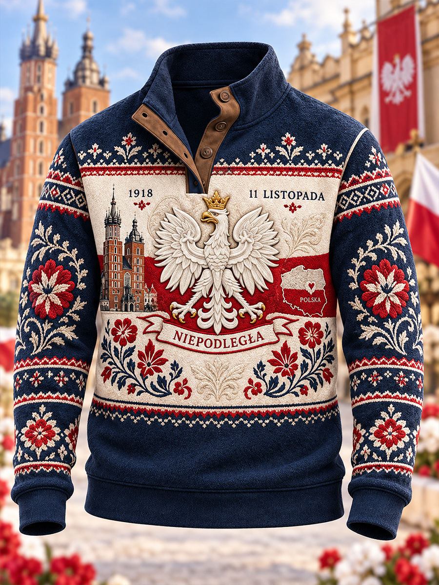 Męska bluza z kapturem na Dzień Niepodległości Polski
